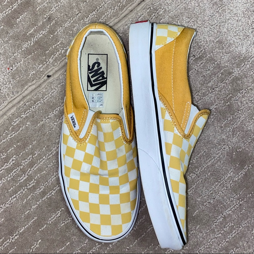 Yellow Checkered Vans